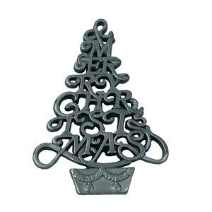 FORT USA Merry Christmas Tree Holiday Jewelry Pin Brooch Silver Color Unisex